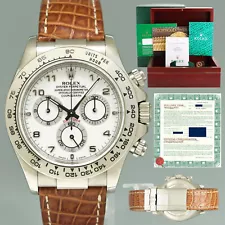 PAPERS MINT Rolex Daytona White Gold 116519 White Arabic Leather 40mm Watch Box