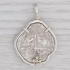 Sao Jose Shipwreck Piece of 8 Coin Pendant Sterling Silver Treasure