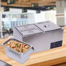 Steam Table Food Warmer Buffet Pans Steamer Bain Marie Restaurant 600W Steel US