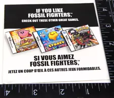 If You Like Fossil Fighters Nintendo DS Insert Only No Game