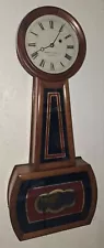 Antique Howard & Davis Boston Number 4 Banjo Clock Working Weight Driven