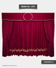 Saaria Home theater Curtains HT3 size - 12'W x 8'H (9oz)