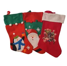 3 pc Holiday Christmas Stockings