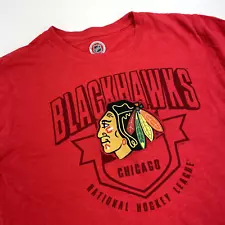 Chicago Blackhawks NHL Crew Neck Long Sleeve Shirt Men’s M Red