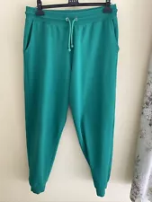 M&Co Green Leisure Tracksuit Trousers Joggers Elasticated Waist Size 14 16