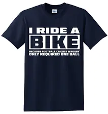 I RIDE A BIKE MENS T-SHIRT Biker Gift for Dad Superbike MotoGP Funny Moto X Top