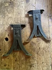 Vintage Industrial Kenney Bros& Wolkins Metal Adjusting Table Bench Legs Pair