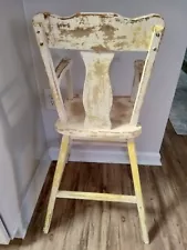 antique high chair wooden