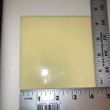 Vtg 1 piece 4-3/8" Glossy Yellow Ceramic Tile by ATCO Wall Floor Tile