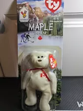 TY Beanie Baby Maple With Errors New In Box Mcdonalds White Canada Rare