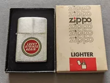 VTG 1982 LUCKY STRIKE LUCKY STRIKES AGAIN BULLSEYE LOGO ZIPPO LIGHTER MIB RARE