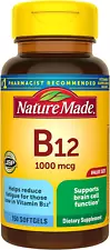 Nature Made Vitamin B12 1000 Mcg, Dietary Supplement for Energy Metabolism Suppo