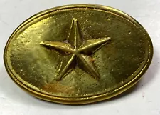 CIVIL WAR CS CONFEDERATE TEXAS STAR EM FIELD BELT OVAL LEAD FILLED BUCKLE