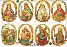 German SILVER GLITTER Scrap Die Cut - Christmas Easter Jesus Religious EF7334G