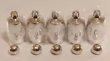 Vintage Metallic Glass Perfume Bottles. Empty. Set of Five