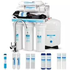 5 Stage Reverse Osmosis RO Drinking Water Filter System with Booster Pump Ext...