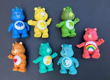 Vintage 80s Care Bears Lot of 7 PVC Figures AGC Poseable Sunshine Rainbow