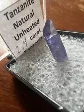 0.48 Grams Tanzanite Crystal Unheated Blue & Purple Rough Specimen