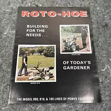 Roto-Hoe 910 990 190 Walk-Behind Tiller Snow Garden Tractor Color Sales Brochure