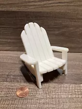 Fisher-Price Loving Family Dollhouse White Adirondack Patio Lounge Chair. 1996