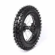 12" inch 3.00-12 Rear Tire & Rim Wheel for KLX110 DRZ PW80 TTR90 TTR Dirt Bike