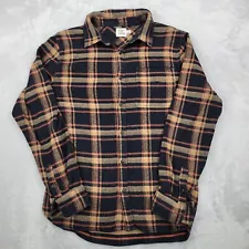 Flint And Tinder Shirt Mens Large Shacket Flannel Sportsman Jacket Brown Adult