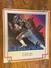 Vintage 1983 Walter Payton CHICAGO BEARS DAMAC 23” x 25” Poster