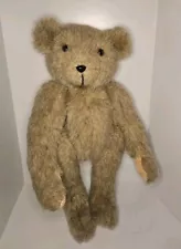 Handmade Teddy Bear By Erla Fetty Glass Eyes & Jointed 14"