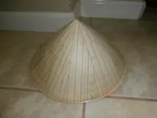 vietnamese bamboo palm leaf conical hat (non la) 12" diameter for kid