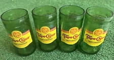 TOPO CHICO Mineral Water Green DRINKING GLASSES SET OF 4