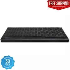 Rubber Stair Treads Waterproof Low Profile Non Slip Indoor/Outdoor Black (5 Set)