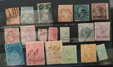 Early Victoria stamps, small collection - postal and fiscal. Cancelled and MH.