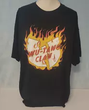 Wu-Tang Clan Graphic Print Flame Loge T-Shirt XXL