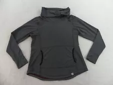 5.11 Tactical Shirt Womens Large Black Gray Herringbone Turtleneck Snaps