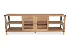 Oak TV Stand Cabinet for TVs up to 80 Inch Farmhouse Wood TV Media Console