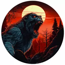 Werewolf Cryptid Decal Sticker, Decal for Car Truck Window Bumper Water Bottle