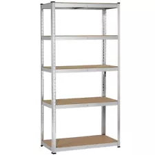 5 Tier Garage Storage Rack Utility Metal Shelving Unit, 35.5 x 16 x 71 Inch Used