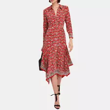 VERONICA BEARD Willamette Paisley Silk Shirt Dress