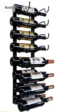 Wine Rack Wall Mounted, Wine Bottle Holder for 16 Bottles, Metal Hanging Wine...