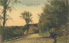 CLAREMONT NH – Old Stone Watering Trough - 1908