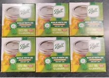 6 BOXES 12ct GENUINE BALL Reg. Mouth Canning Jar Lids NEW SEALED 72 TOTAL LIDS