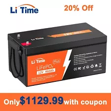 LiTime 12V 460Ah LiFePO4 Lithium Iron Phosphate Battery 250A BMS for Solar RV