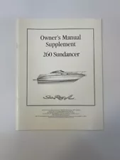 Sea Ray Owner's Manual Supplement - 260 Sundancer