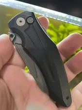 ð¥Jake Hoback Sumo Black DLC Grey W/ Gold Ti 20CV Knife Fidget Button ð¥ð³️