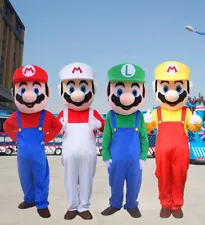 Super Mario Costume for Adult Cosplay Party Fancy Carnival Dress Brothers Suits