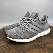 Adidas Ultraboost 4.0 DNA Mens Size 10.5 Gray Knit Running Shoes Sneakers