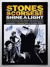 ROLLING STONES hand Signed Poster With COA