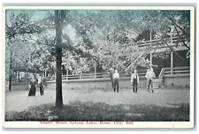 c1910's Triplet Hotel Sylvan Lake Rome City Indiana IN Unposted Antique Postcard