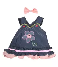 Summer Denim Dress Outfit Teddy Bear Outfit Fits Most 14"-18 Build-A-Bear