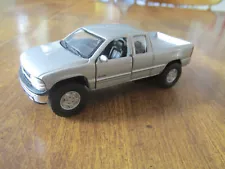 Silver Diecast Metal Pull-back Toy Chevy Silverado, Maisto